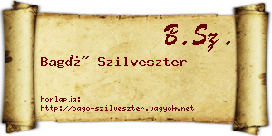 Bagó Szilveszter névjegykártya